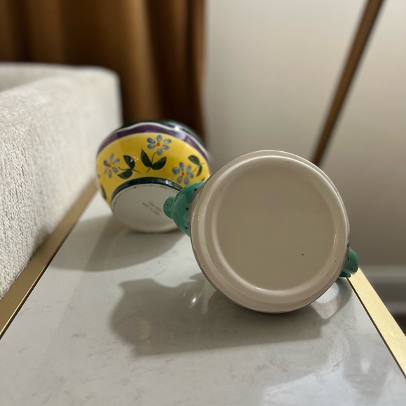 New Multicolor Hand-painted Tea Pot and Tea Cup Set - Picture 4 of 8